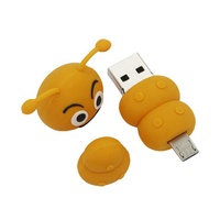 Nouvelle clé USB 2.0 en silicone/PVC personnalisée en gros, 1-128 Go, étanche, cadeau promotionnel, stock disponible, logo personnalisé