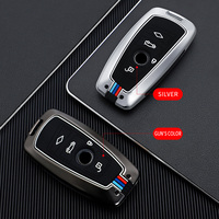Étui de protection pour clé de voiture en alliage de zinc et gel de silice, accessoires pour BMW 3 X5 525 320li Série 7, porte-clés, porte-clés, sac
