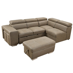 أريكة سرير قابلة للتحويل بتصميم فرنسي مع تخزين ومقعد استرخاء لغرفة المعيشة - Product Image 4