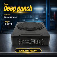 Subwoofer Actif Ultra-Mince 10 Pouces à Bobine Simple Sous Siège 600W 12-24V DC pour Audio Automobile - Vente Flash