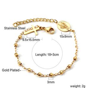 Bracelet de personnalité tendance, bracelet cercle à motifs, bijoux en acier inoxydable 18 carats pour unisexe - Product Image 2