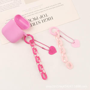 Creative Heart Keychain Pendant Fresh Colorful Open <b>Ring</b> Chain Accessories Earphone Case <b>Couple</b> Decoration - Product Image 4