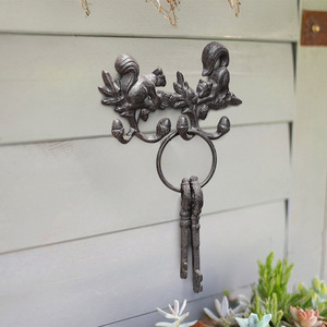 Nước Mỹ Đúc Sắt Móc Sóc Kim Loại Động Vật Hành Lang Quần Áo Móc Áo Cho Phòng Khách Lối Vào Tường Key Tường Treo - Product Image 6