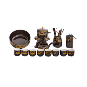 Ceramic Tea Set Gift Box XFM 1019 02 Business Kung Fu Tea With Water Separator Round Durable Home Use - Product Image 5