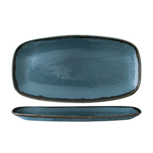 Plateau de service rectangulaire empilable Harvest Blue 35,5 × 18,9 cm Dudson - Product Image 1