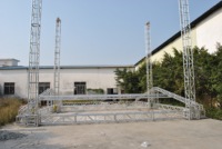 OMEGATRUSS Soporte de Altavoz Plegable de Aleación de Aluminio, Torre de Elevación para Luces de DJ, Antioxidante, Instalación Rápida, Patrón Triangular/Cuadrado