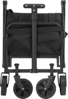 Chariot de plage pliable silencieux en acier inoxydable avec rangement, chariot portable de camping en plein air à quatre roues