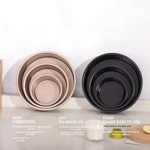 Teglia Rotonda Antiaderente in Acciaio al Carbonio con Fondo Removibile, 4, 6, 8, 10 Pollici, Perfetta per <span class=keywords><strong>Torte</strong></span> a Strati di Compleanno - Product Image 3