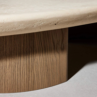 Table basse en marbre de travertin naturel pour salon