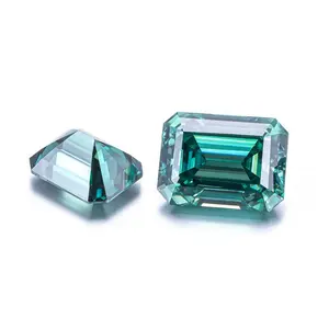 Laboratoire créé Vert Parfait Émeraude Moissanite Colombie-Pierres Précieuses Moissanite Diamant