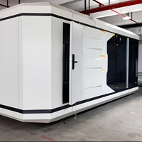 Maison capsule préfabriquée en aluminium M5, maison modulaire en conteneur avec système d'énergie solaire pour une vie écologique hors réseau