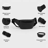 Sac banane unisexe personnalisé à motif fruitier, minimaliste, durable et imperméable, avec ajustement coulissant pour les trajets quotidiens et les sorties du week-end
