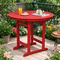 Table de bar de jardin Uplion Morden de forme ronde en plastique HIPS pour l'extérieur, idéale pour la terrasse, la plage ou l'appartement