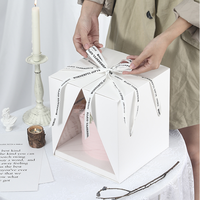 Offre Spéciale en Stock : Boîte à Gâteau Transparente Haute en Plastique, Emballage Idéal pour Anniversaire