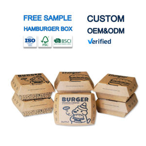 برغر دجاج مقلي مطبوع حسب الطلب بسمك ورقائق بطاطس مقلية وجبات خفيفة في الشوارع للوجبات السريعة - Product Image 3