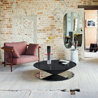 Table basse ronde flottante design moderne simple, luxe léger, ensemble de tables basses pour la maison, l'appartement, l'hôtel