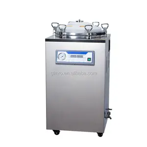 Display digital de 150l, pressão traseira, alta temperatura, esterilizador de vapor vertical, autoclavagem