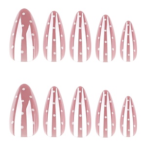 <span class=keywords><strong>Uñas</strong></span> postizas sencillas color nude <span class=keywords><strong>para</strong></span> comercio exterior, puntas de <span class=keywords><strong>uñas</strong></span> cortas con diseño de almendra y lunares, placas de manicura, <span class=keywords><strong>uñas</strong></span> postizas. - Product Image 5
