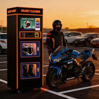 Distributeur automatique portable de nettoyage de casques de moto commerciaux, double ozone UV haute efficacité, gestion basée sur le cloud, multifonctionnel