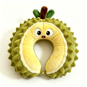 Customized Durian U-shaped <b>Neck</b> <b>Pillow</b> Plush Toy, Cute Durian Plush U Travel <b>Pillow</b> - Product Image 2