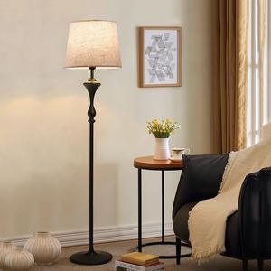 Lámpara de Pie de Hierro Forjado de Estilo Americano, Lujo Ligero, para Hotel, Sala de Estar, Estudio, Dormitorio Minimalista, Jardín, FCC-B - Product Image 4