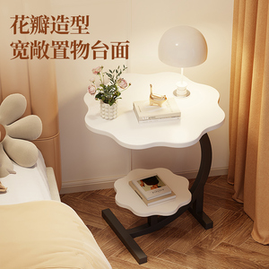 Mesita de noche sencilla de madera maciza con estante inferior para dormitorio, mesita de noche multifuncional - Product Image 3