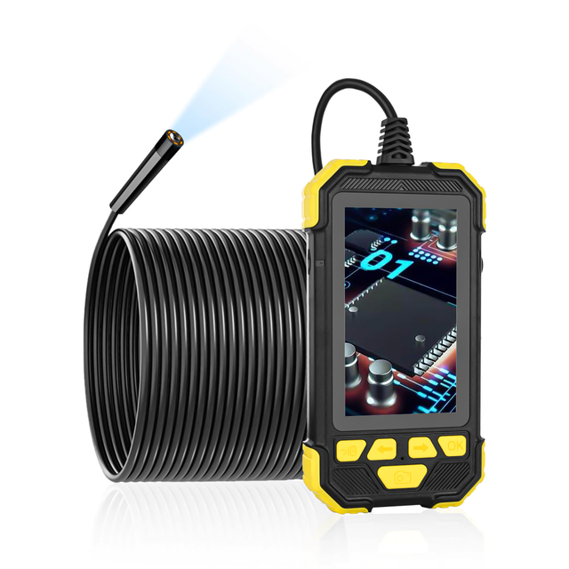 Y19 Handheld Inspection Camera 4.3inch Screen 8mm Lens 1080P 5M Rigid Cable 8led Portable Endoscope Video Borescope Camera