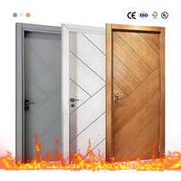 Portes intérieures coupe-feu modernes à design encastré, résistantes au feu 30 minutes, à âme pleine, surface lisse, pour projets résidentiels et d'appartements