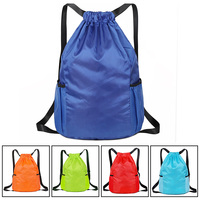 Sac à dos à cordon de serrage avec grande capacité, en maille imperméable, pour équipement de football, de basketball, de sport en plein air, de fitness et de loisirs