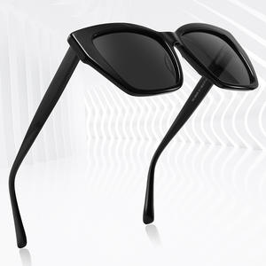 Lunettes de soleil Conchen Cat Eye, monture noire, verres TAC, protection UV400, unisexe, protection solaire pour la conduite - Product Image 4