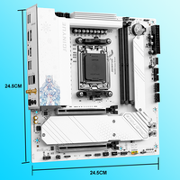 Carte mère de jeu JGINYUE B650M Snow Dream DDR5 pour PC de bureau Micro ATX, 96 Go de mémoire double canal, interface de disque dur SATA