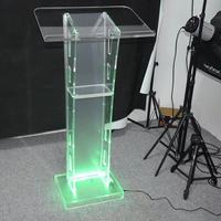 (MOQ: 1 Pieza) Podio de Acrílico Personalizado/Púlpito de Iglesia de Vidrio Orgánico/Púlpito de Iglesia de Acrílico Transparente