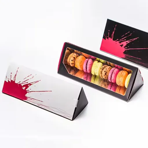 Tùy Chỉnh Cầu Vồng Ribbon Macaron Hộp Nướng Sô Cô La Ngăn Kéo Hộp Quà Tặng Macaron Giáng Sinh Sô Cô La Kẹo Lưu Trữ Hộp