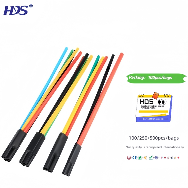 HDS 1kV Heat Shrinkable Cable Termination Intermediate Connection Sleeves PE Material 2.5mm Diameter Colored Customizable