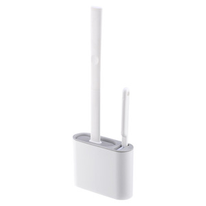 Toilet Cleaning Set Soft Bristle Wall Mounted Brush Rectangular Eco Friendly Toilet Brush Holder - Product Image 5