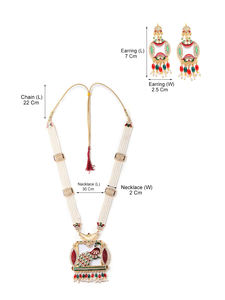 Impresionante conjunto de collares tradicionales para mujer, colección de bodas y ropa festiva india a precios al por mayor de India - Product Image 6