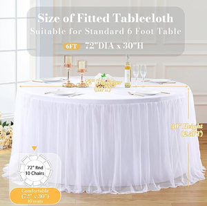 Tovaglie Rotonde per Matrimoni all'Ingrosso, Tessuto Morbido di Lusso per Banchetti, Ricevimenti, Feste e Decorazioni - Product Image 6