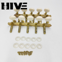 HIVE Double-hole Steel Column Gold White Small Round Head 1:15 10-string 5R5L 5-in-line Guitar Tuning Peg Accessories
