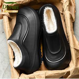 Nuove <span class=keywords><strong>Scarpe</strong></span> di Sicurezza <span class=keywords><strong>da</strong></span> Cucina Deran, Taglia Grande, Nere, Imbottite in Cotone, Calde, per Cuochi, con Stampa Personalizzata e Logo Trasferibile, Zoccoli Eva per Uomo - Product Image 3