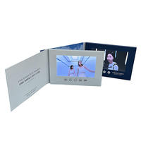 Tarjeta de Felicitación Digital HD con Pantalla LCD IPS Personalizada, Folleto de Video, Marketing Empresarial, Invitación de Boda, Reproductor MP4