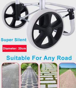 Chariot à main multifonctionnel utilitaire portable chariot pliant roue en cristal blanc léger - Product Image 5