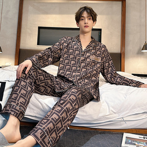 Pijamas de algodón 100% para hombre, ropa de dormir <span class=keywords><strong>Trendyol</strong></span> a cuadros, pijamas cómodos informales de primavera y otoño para hombre, conjuntos de pijama de talla grande 4XL - Product Image 6