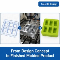 Moule de cuisson rectangulaire en silicone à 6 cavités, qualité alimentaire, flexible, antiadhésif, pour gâteaux, brownies et barres, directement du fabricant