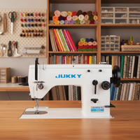 JUKKY 20U43 Machines à coudre industrielles zigzag à point droit pour tissus, neuves, robustes, Maquina De Coser