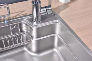 Évier de cuisine en acier inoxydable moderne personnalisé de haute qualité fait à la main à une seule cuve - Product Image 6