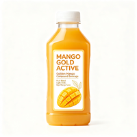 Étiquettes pour bouteilles de jus de mangue, fournies par l'usine Haoxuan, autocollants imprimés imperméables pour la décoration de bouteilles de jus premium