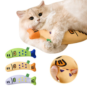 Vocal <span class=keywords><strong>Catnip</strong></span> Fish Cat Toys Tease Cat Sackcloth Fish Self-HI para aliviar el aburrimiento Juguetes para mascotas que contienen <span class=keywords><strong>Catnip</strong></span> Cat <span class=keywords><strong>Toy</strong></span> Productos para mascotas - Product Image 1