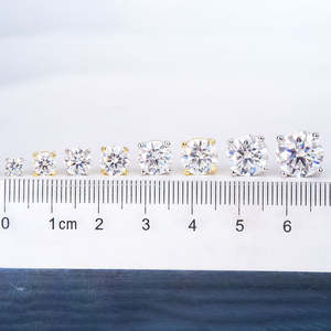 Pendientes de tuerca con cierre de rosca de plata de ley 925 con diamantes de moissanita VVS para hombre y mujer, joyería de hip hop, venta al por mayor de fábrica OEM y ODM - Product Image 3