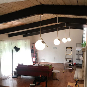 Abat-jour en verre lampes suspendues cuisine île salle à manger chevet lampes suspendues plafond <span class=keywords><strong>laiton</strong></span> <span class=keywords><strong>Suspension</strong></span> moderne - Product Image 5