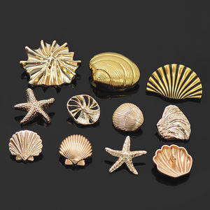 Boutons irréguliers coquille de mer conque étoile de mer bouton en métal forme spéciale personnalisé en alliage de Zinc tige en métal boutons personnalisés pour vêtements - Product Image 4